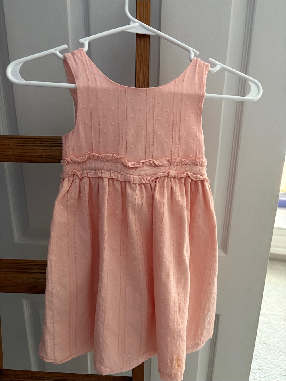 Tommy Bahama Peach-Pink Ruffled Waist Summer Dress